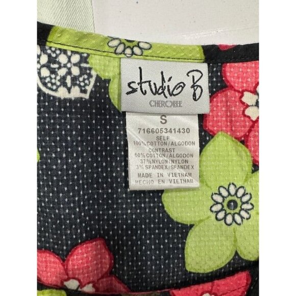 Womens Mixed Match Nurse Scrub Set. Size Small. Bold Floral Design. Shirt  Pants - Picture 4 of 7